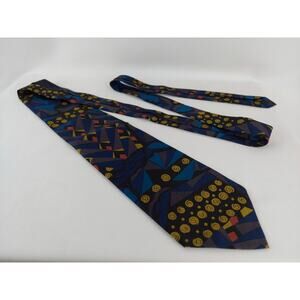 Mulberry Thai Silks Men's Abstract Geometric Colorful Tie